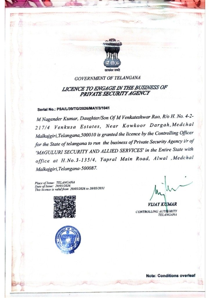 PSARA License (Telangana)